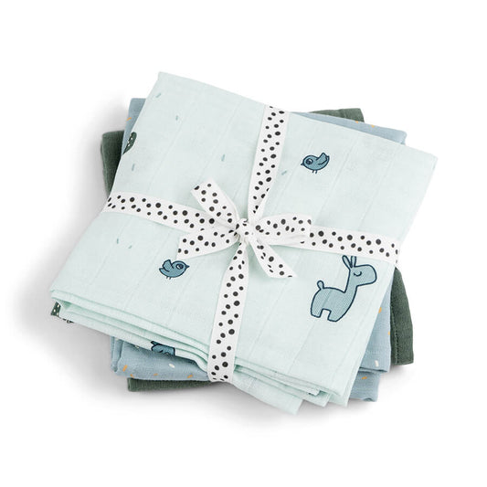 Burp cloth 3-pack - Lalee - Blue