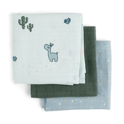 Burp cloth 3-pack - Lalee - Blue