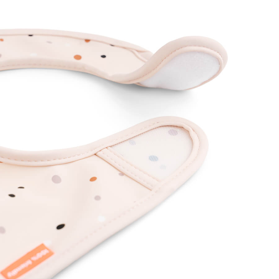 Bib with velcro 2-pack - Ozzo - Powder