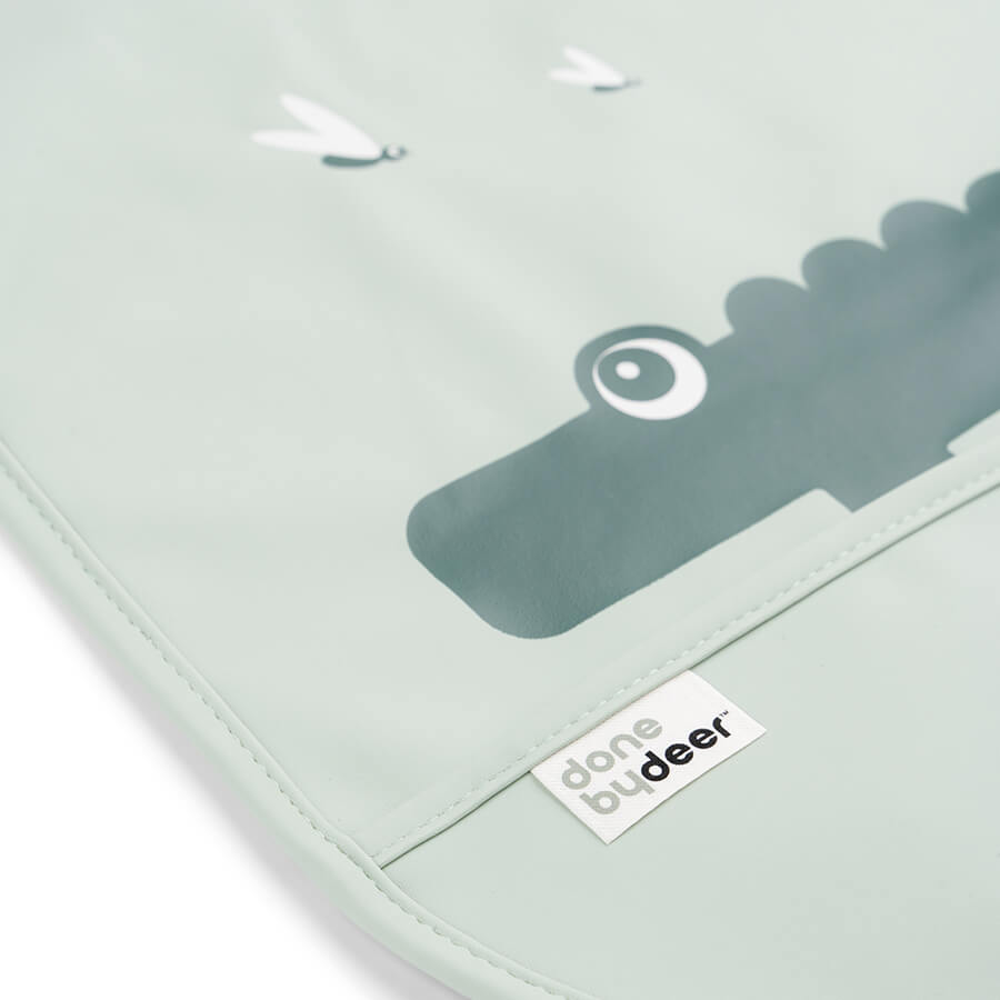 Bib with velcro 2-pack - Croco- Green