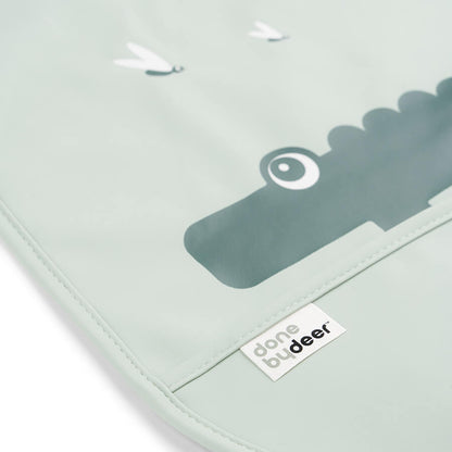 Bib with velcro 2-pack - Croco- Green