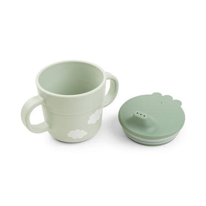 Foodie first meal set w/suction - Happy clouds - Green