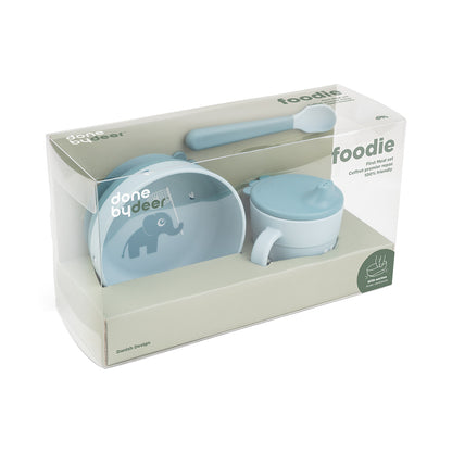 Foodie first meal set suction Elphee Blue