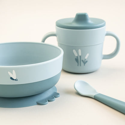 Foodie first meal set suction Elphee Blue