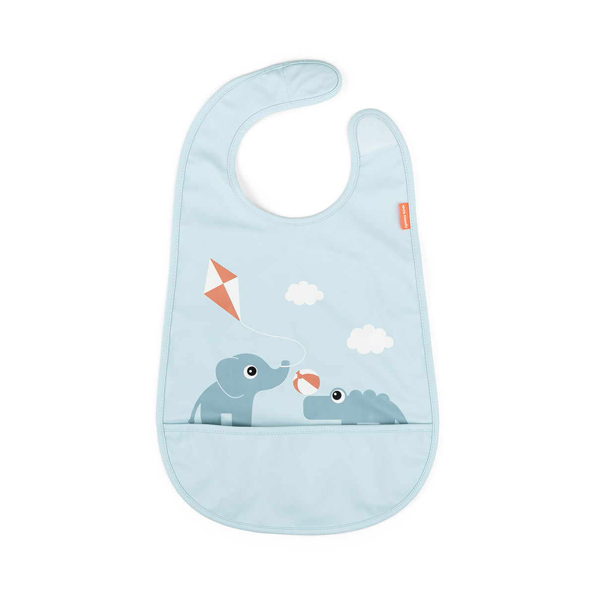 Bib with velcro - Elphee - Blue