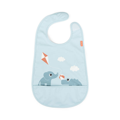 Bib with velcro - Elphee - Blue