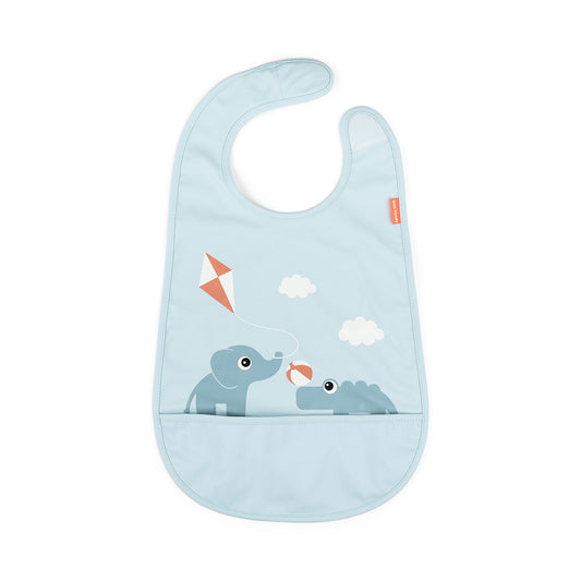 Bib with velcro - Elphee - Blue