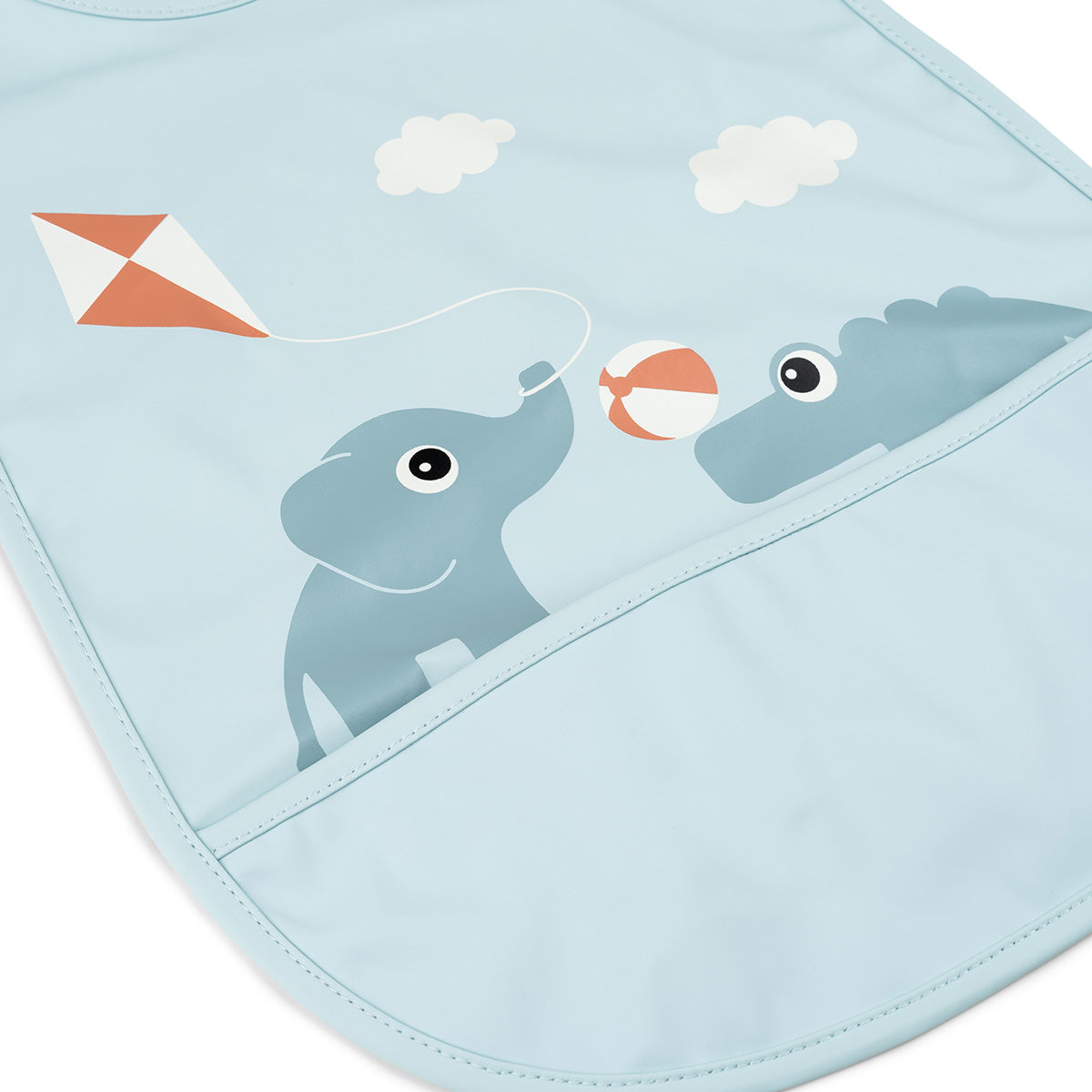 Bib with velcro - Elphee - Blue
