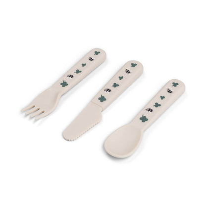 Foodie cutlery set - Tiny farm - Sand