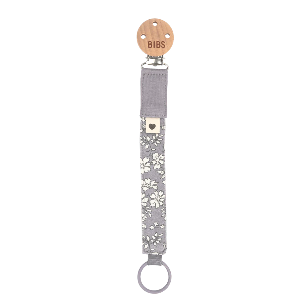 BIBS x Liberty Pacifier Clip Fossil Grey