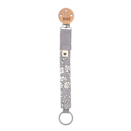 BIBS x Liberty Pacifier Clip Fossil Grey