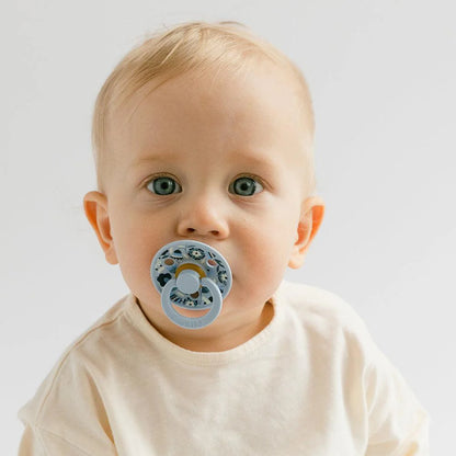 BIBS Round Nipple Pacifier X Liberty 2 Pack Colour Bobo Latex Size 1 Ivory Mix