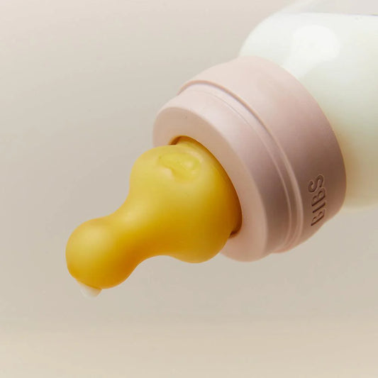 BIBS Baby Bottle Nipple Round Latex 2 Pack Slow Flow