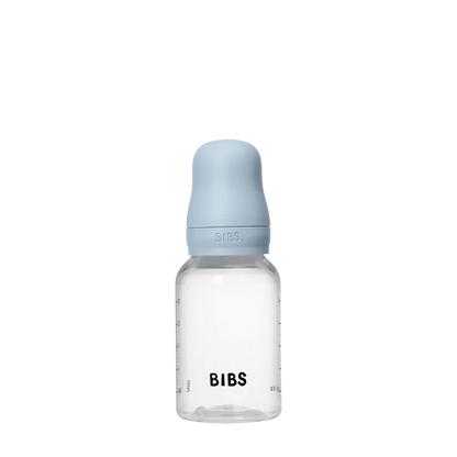 BIBS Baby Bottle Round Nipple Latex 1 Pack 150 Ml Slow Flow Baby Blue