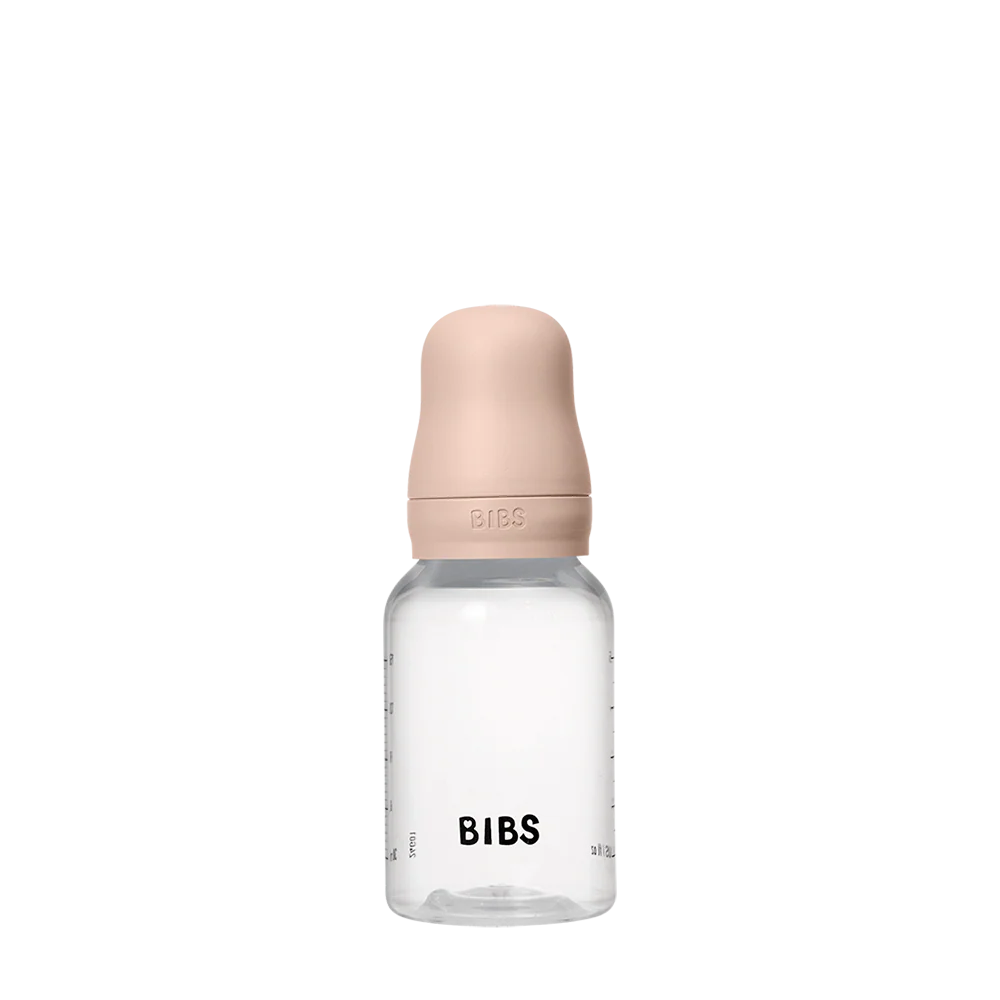 BIBS Baby Bottle Round Nipple Latex 1 Pack 150 Ml Slow Flow Blush