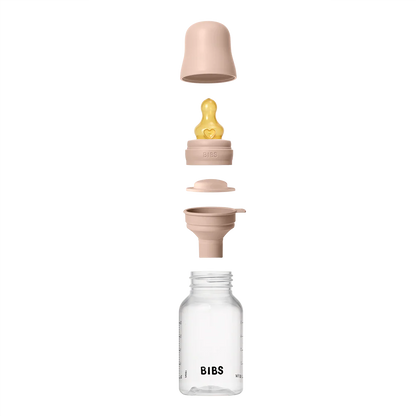 BIBS Baby Bottle Round Nipple Latex 1 Pack 150 Ml Slow Flow Blush