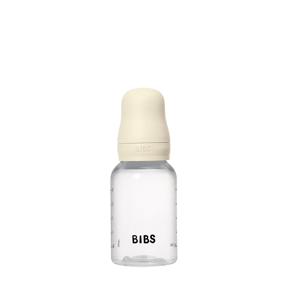 BIBS Baby Bottle Round Nipple Latex 1 Pack 150 Ml Slow Flow Ivory