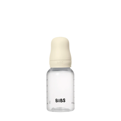 BIBS Baby Bottle Round Nipple Latex 1 Pack 150 Ml Slow Flow Ivory