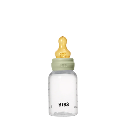 BIBS Baby Bottle Round Nipple Latex 1 Pack 150 Ml Slow Flow Sage
