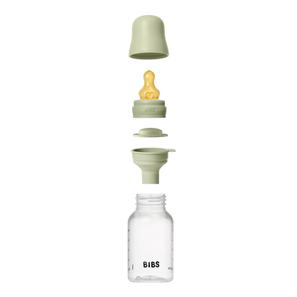 BIBS Baby Bottle Round Nipple Latex 1 Pack 150 Ml Slow Flow Sage
