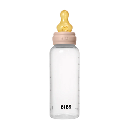BIBS Baby Bottle Round Nipple Latex 1 Pack 270 Ml Medium Flow Blush