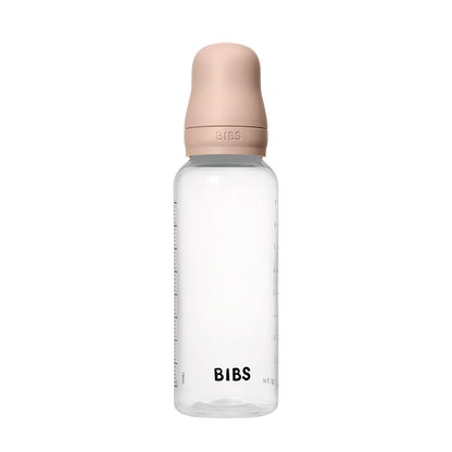 BIBS Baby Bottle Round Nipple Latex 1 Pack 270 Ml Medium Flow Blush