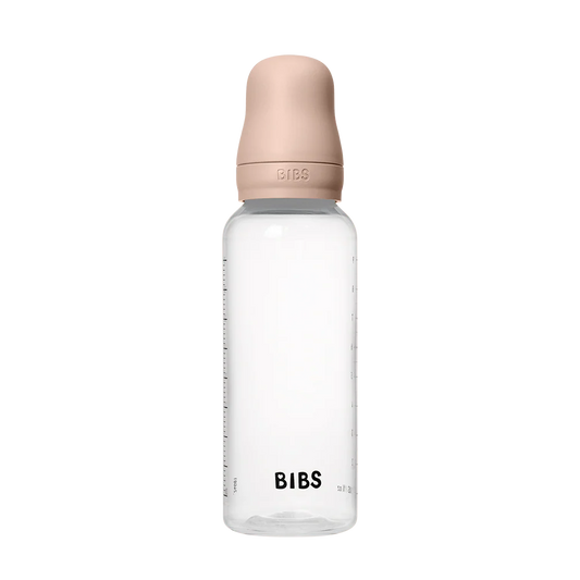 BIBS Baby Bottle Round Nipple Latex 1 Pack 270 Ml Medium Flow Blush