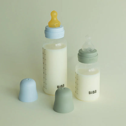 BIBS Baby Bottle Round Nipple Latex 2 Pack 150 Ml Slow Flow Ivory