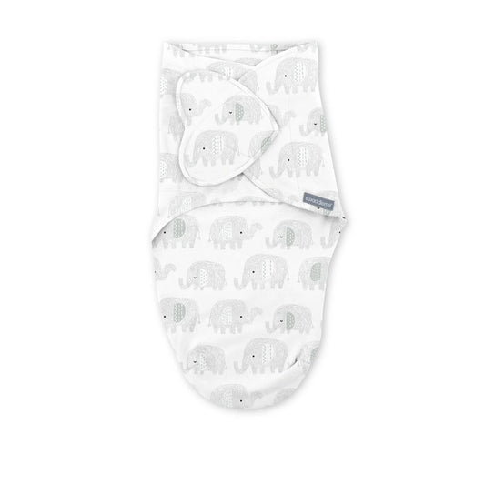 SwaddleME - Monogram Collection, Size 0-3 Months, 1pk - Scribble Elephant