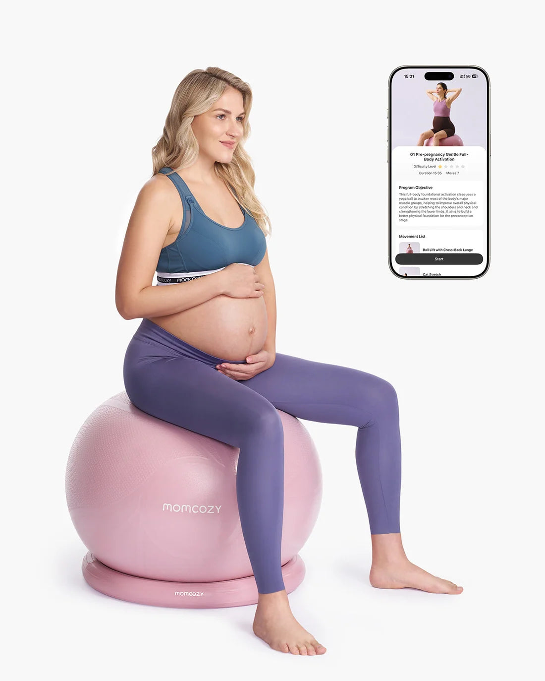 Momcozy - BirthEase Pregnancy Ball Set | Pink