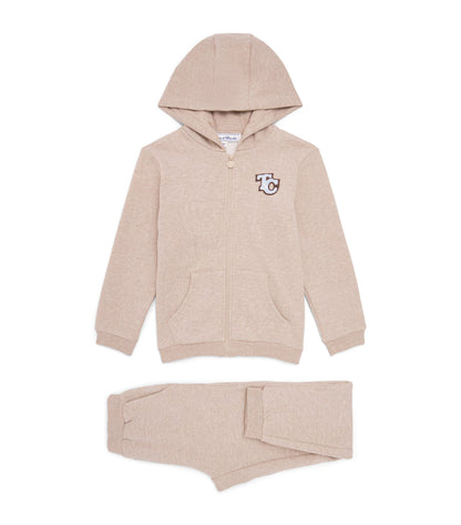 Cotton Zip-Up Hoodie and Sweatpants Set