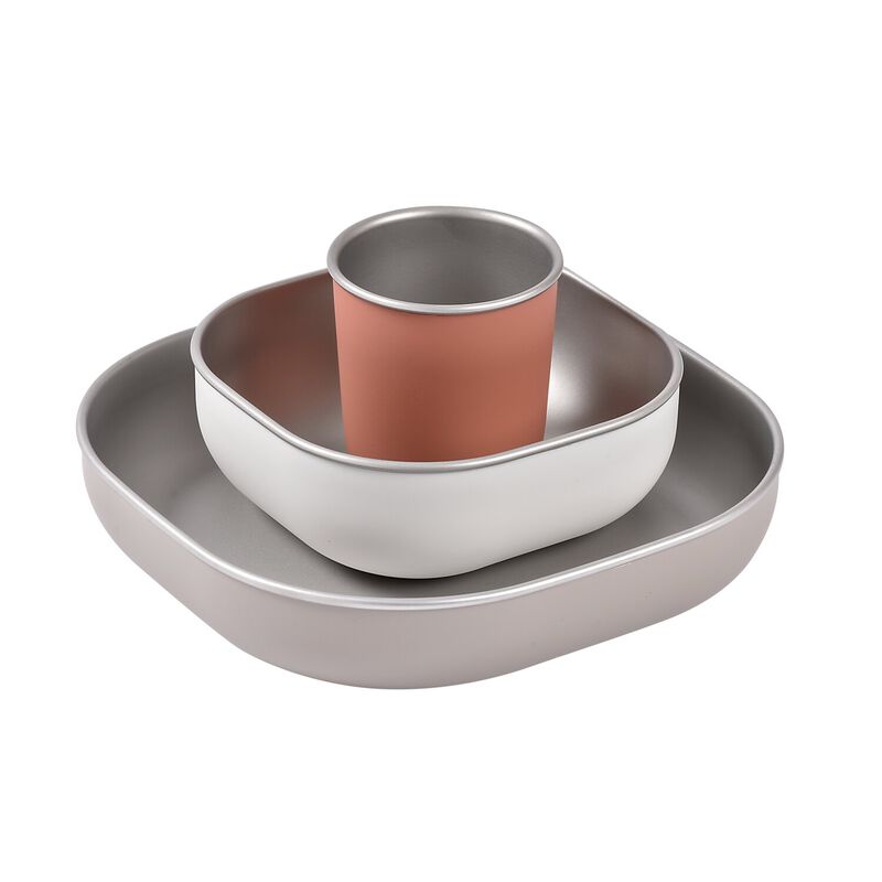 Beaba Stainless Steel Meal Set Terracotta