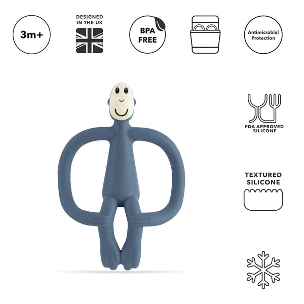Airforce Blue Original Monkey teething toy