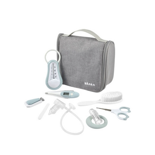 Hanging Toiletry Pouch With 9 Accessories - green blue