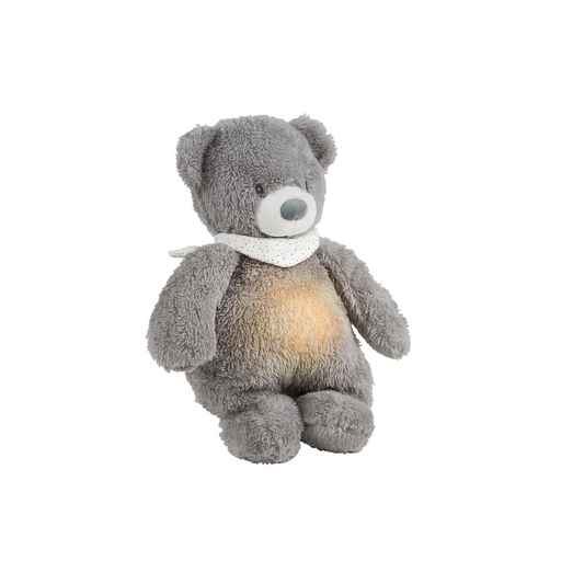 Sleepy Bear cuddly nightlight grey