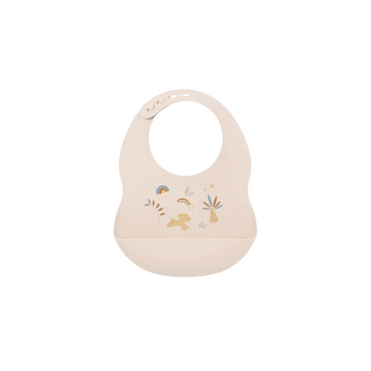 Bib printed beige