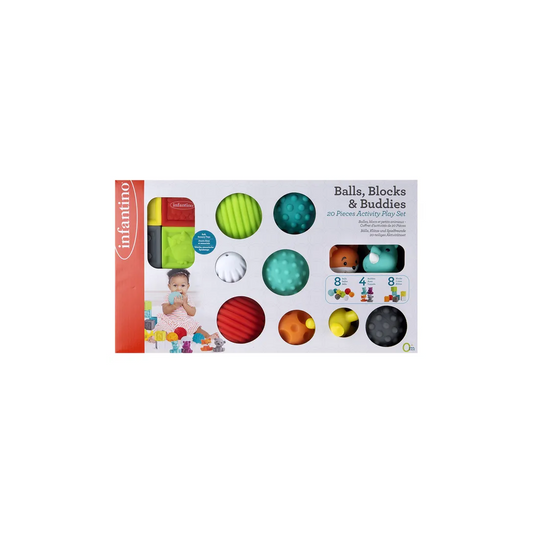 Balls, Blocks and Buddies 20 Pieces Activity Play Set