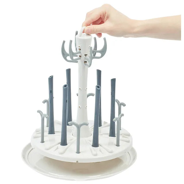 Compact Bottle Drying Rack.