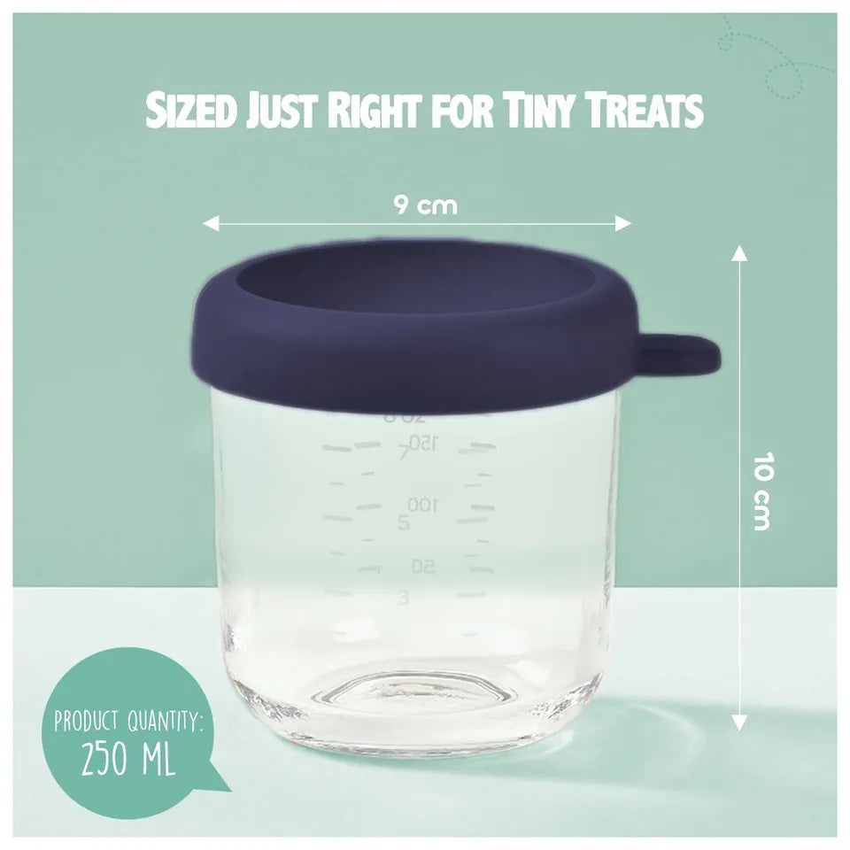 Beaba Set of 4x250ml Glass Conservative Jars Sunrise