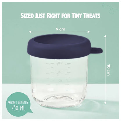 Beaba Set of 4x250ml Glass Conservative Jars Sunrise