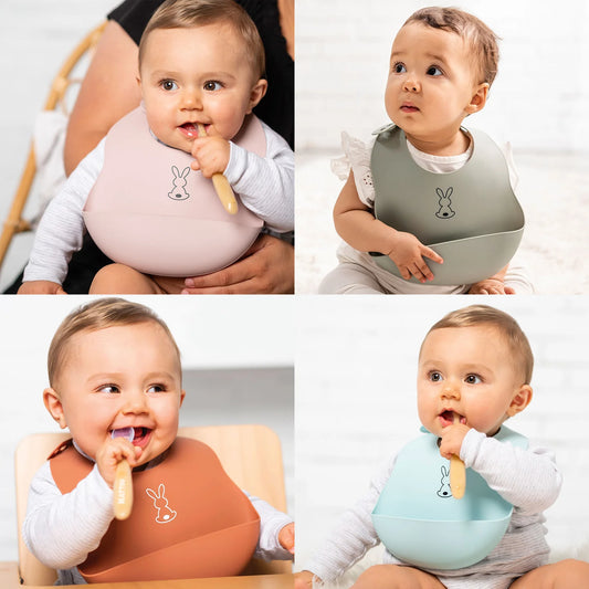 Bib printed beige
