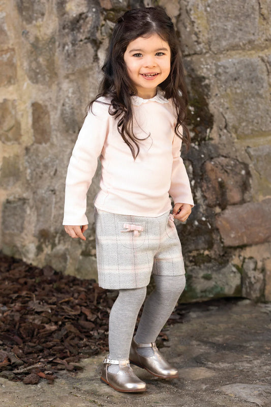 Shorts Mid-beige wool check