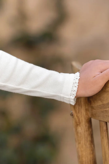 Under Sweater Ecru cotton Chimney collar