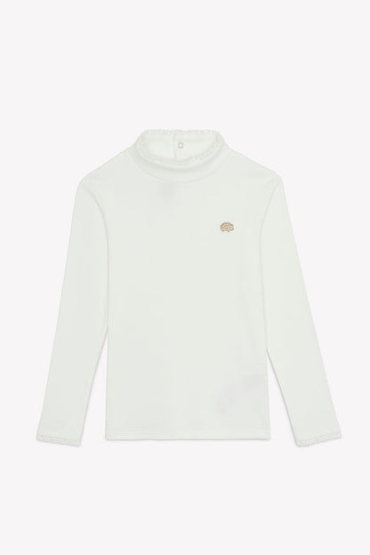 Under Sweater Ecru cotton Chimney collar