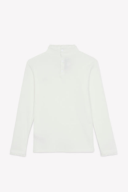 Under Sweater Ecru cotton Chimney collar