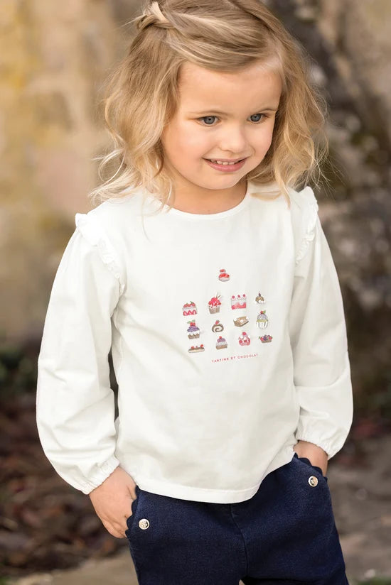 T-shirt Cherry cotton cake print