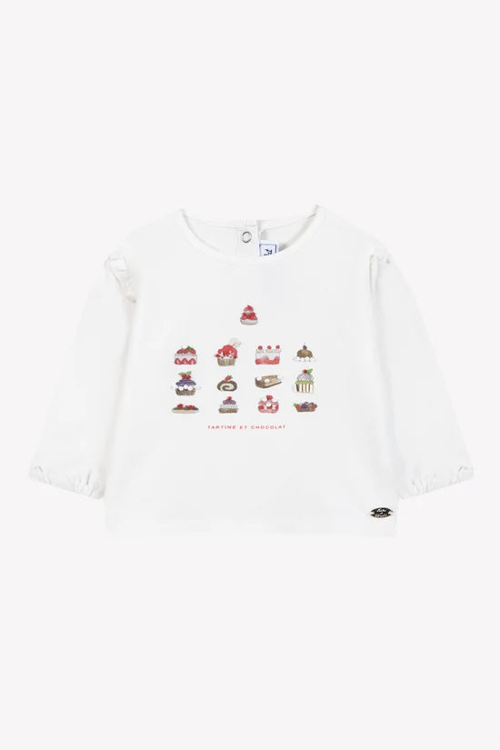 T-shirt Cherry cotton cake print