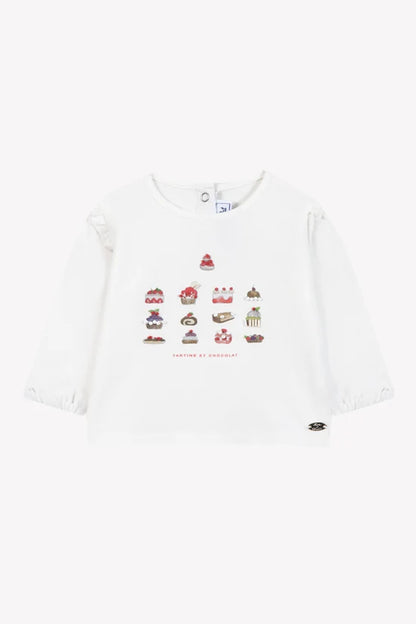 T-shirt Cherry cotton cake print