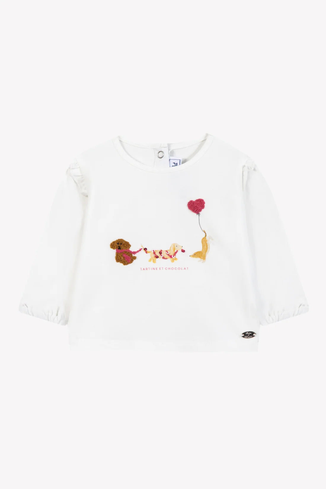 T-shirt Ecru dog print cotton