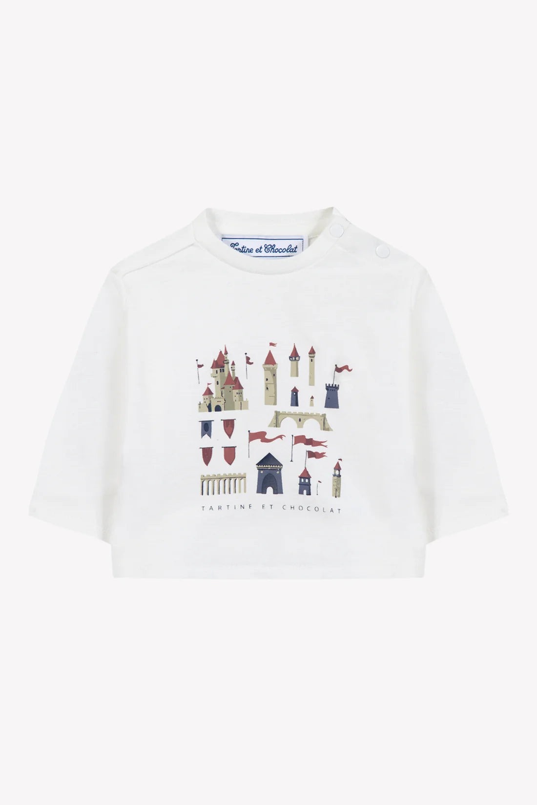 T-shirt Ecru cotton Print castle